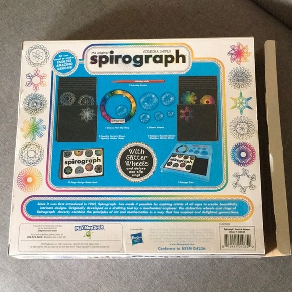 The original Spirograph game scratch & shimmer create amazing art - Picture 2 of 9